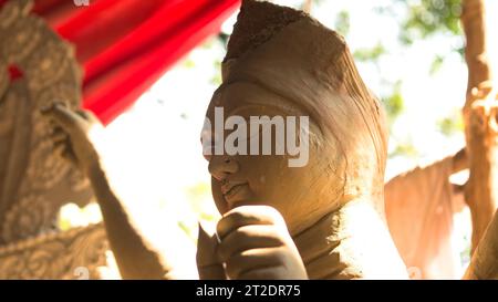 happy Durga puja advertisement, Kolkata durga puja, Navaratri, Dussehra celebration Stock Photo