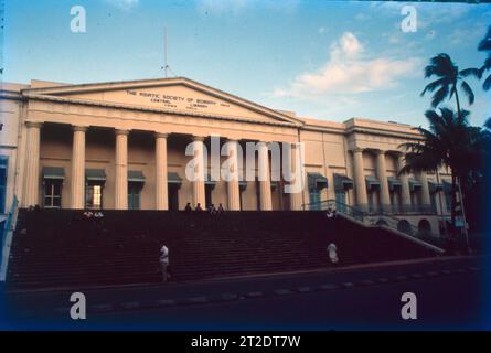 Asiatic Society of Mumbai, Town Hall, is a neoclassical building located in the Fort locality of South Mumbai. It houses The Asiatic Society of Mumbai, State Central Library and a museum Stock Photo