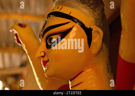 happy Durga puja advertisement, Kolkata durga puja, Navaratri, Dussehra celebration Stock Photo