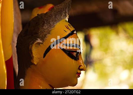 happy Durga puja advertisement, Kolkata durga puja, Navaratri, Dussehra celebration Stock Photo