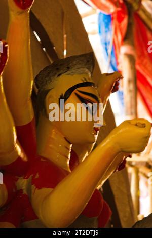 happy Durga puja advertisement, Kolkata durga puja, Navaratri, Dussehra celebration Stock Photo