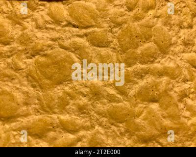 Natural Vintage Linen Burlap Texture Background In Tan, Beige, Yellowish, Grey. Stock Photo