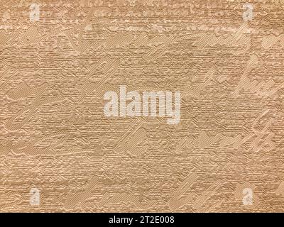 bright color texture, background. stains on canvas. bright shades of gold, brown, texture like natural sheets. circles of different colors, unusual vo Stock Photo