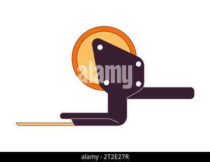 Packing tape gun 2D linear cartoon object Stock Vector