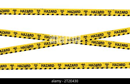 Black and yellow line striped. Warning tapes. Danger signs. Caution ,Barricade tape, Do not cross, police, scene barrier tape.Vector illustration Stock Vector