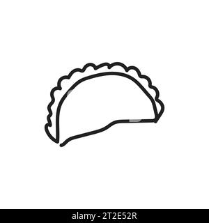 Dumpling icon for food apps and websites. Isolate on a white background. Vector illustration Stock Vector