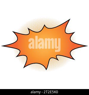 Retro comic speech bubbles set with colorful halftone shadows on white background. Stock Vector