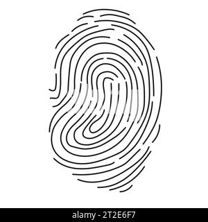 Fingerprint Scan Icon. Finger print fingerprint lock secure security logo vector icon illustration Stock Vector