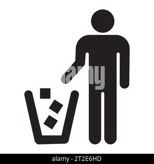 Garbage symbol. Do not litter sign. Trash icon. Logo on white background. Vector illustration Stock Vector