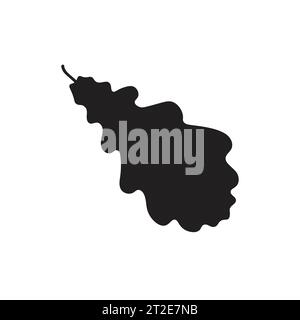 Oak Leaf icon isolated on white background.Flat design style. Modern vector pictogram for web graphics - stock vector Stock Vector