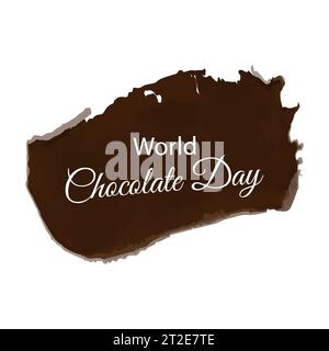 Innovative abstract or poster for World Chocolate Day, with nice and creative design illustration Stock Vector