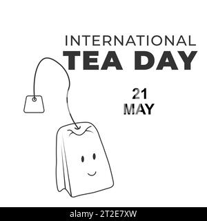 International Tea Day, held on 21 may Stock Vector
