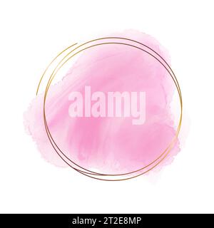 Pink watercolor logo paint background - Vector. Perfect art abstract design for logo and banner. Stock Vector