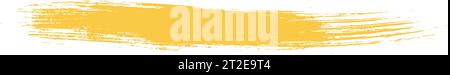 Yellow watercolor brush stroke. Paint spot on a white background. Vector graphics Stock Vector