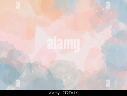 Hand painted pastel coloured watercolour background design Stock Vector