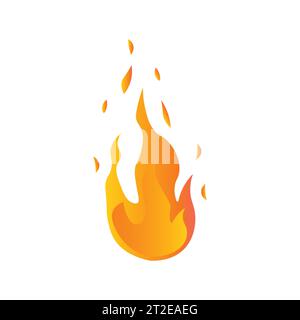 Vector illustration of camping fire.Fire flame Logo icon vector illustration design Stock Vector