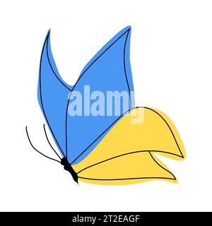 Flying bird continuous line drawing element isolated on white background for logo or decorative element. Vector illustration of animal form in trendy Stock Vector