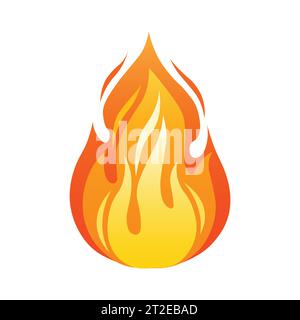 Vector illustration of camping fire.Fire flame Logo icon vector illustration design Stock Vector