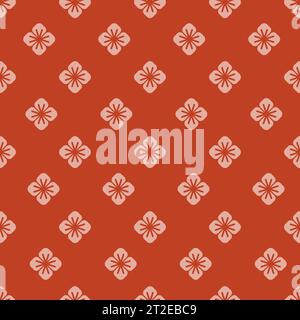 Beautiful vector japanese seamless pattern,Japanese sakura brown and white. Vector unique seamless asian texture.For printing on packaging, textiles, Stock Vector