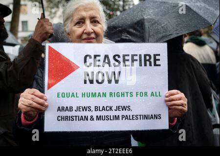London October 18th 2023. Downing Street. Vigil for  Palestine including those killed at the  Al-Ahli hospital Gaza Stock Photo