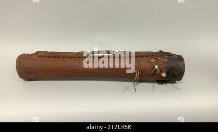 Kundu (drum) Melanesian (Papua New Guinean) late 19th century Stock Photo