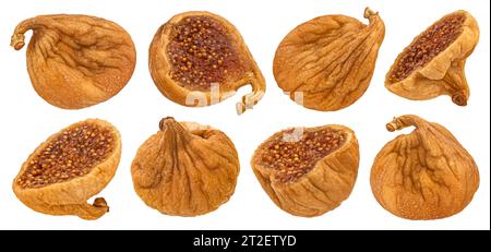 Dry figs isolated on white background Stock Photo