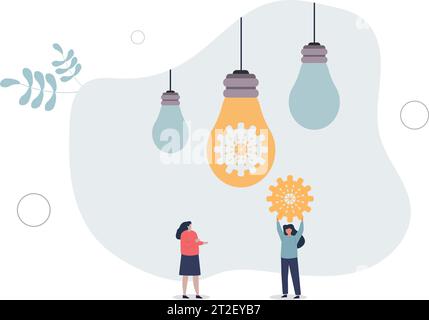 Creative business idea, implementation of innovation vector ...