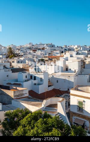 Panoramic view of the town of Conil de la Frontera from the Torre de Guzman, Cadiz. Andalusia Stock Photo