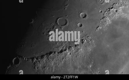 Apollo 15 landing site on the moon. Stock Photo
