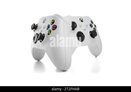 Microsoft Xbox Wireless Controller Robot White wireless gamepad Stock Photo