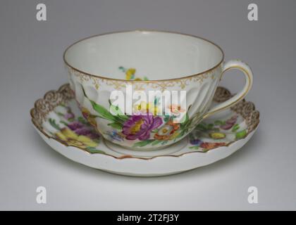 Antique dresden cup saucer hi-res stock photography and images