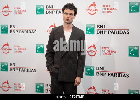 ROME, ITALY - OCTOBER 19: Tom Sturridge attends a photocall for the movie 'Widow Clicquot' during the 18th Rome Film Festival at Auditorium Parco Della Musica on October 19, 2023 in Rome, Italy (Photo by Luca Carlino/NurPhoto)0 Credit: NurPhoto SRL/Alamy Live News Stock Photo