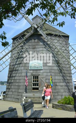 Beebe Windmill Model, Sag Harbor, The Hamptons, Long Island, New York State, United States of America, North America, USA Stock Photo