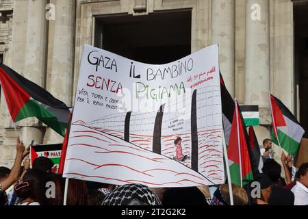 Free Palestine in Milan Stock Photo