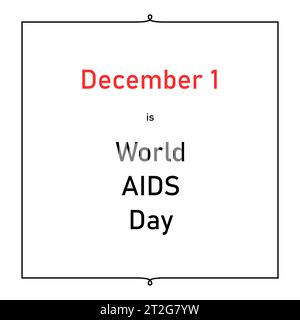 World AIDS Day on December 1. Social media announcement poster. Stock Vector