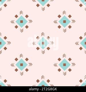 Aztec ethnic seamless pattern. brawn native American tribal ornamental illustration background. Navajo motifs illustration background. Stock Vector