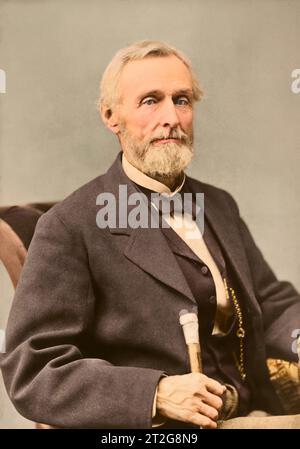 Jefferson Davis. Circa 1886. At Atlanta, Georgia. By Columbus W. Motes. Stock Photo