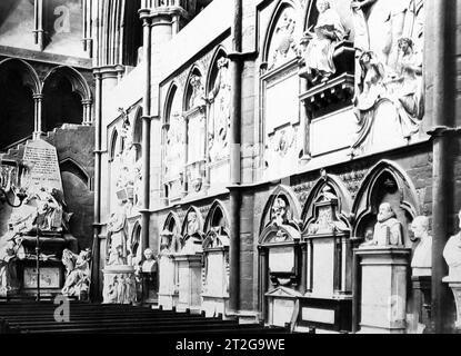 Poets' Corner, Westminster Abbey, London, Victorian period Stock Photo