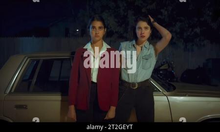 DRIVE-AWAY DOLLS, from left: Margaret Qualley, Geraldine Viswanathan