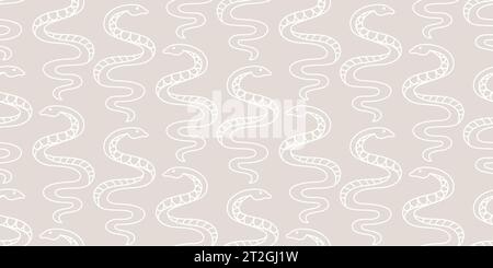 Boho Snakes Seamless pattern. Mystical background Stock Vector