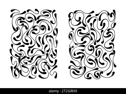 Rectangle with abstract stoke lines, vector illustration. Stock Vector
