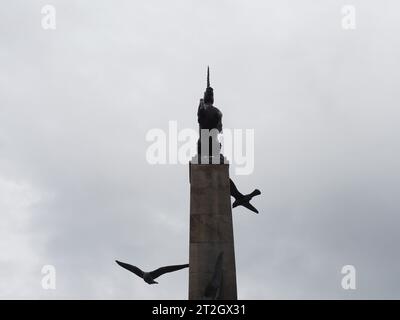 INVERNESS, UK - SEPTEMBER 13, 2023: Unicorn statue in Falcon Square by sculptor Gerald Laing circa 2001 Stock Photo