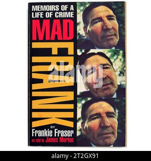 Memoirs of a Life of Crime - Mad Frank. By Frankie Fraser as told to James Morton. Book cover on white background Stock Photo