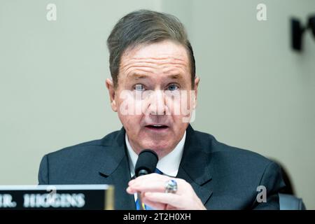 Washington, United States. 19th Oct, 2023. U.S. Representative Brian Higgins (D-NY) speaking at a House Budget Committee hearing at the U.S. Capitol. (Photo by Michael Brochstein/Sipa USA) Credit: Sipa USA/Alamy Live News Stock Photo