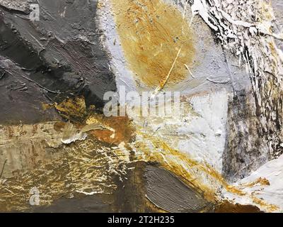 Artists oil paints multicolored closeup abstract background. Stock Photo