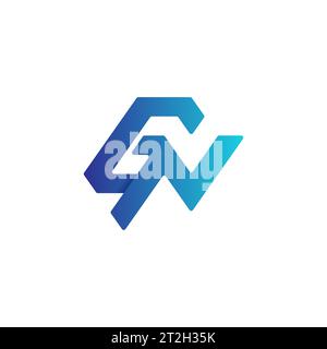 GN logo, GN Monogram, Initial GN Logo, Letter GN logo, Icon, Vector Stock Vector