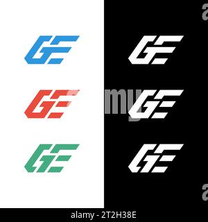 GE logo, GE Monogram, Initial GE Logo, Letter GE logo, Icon, Vector Stock Vector