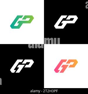 Letter GP monogram alphabet in a circle with DNA. Genetics logo design ...
