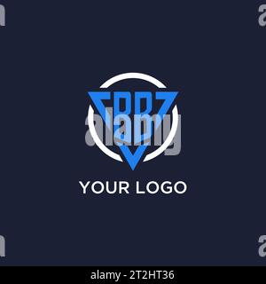BB monogram logo with triangle shape and circle design vector Stock Vector