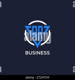 AR monogram logo with triangle shape and circle design vector Stock Vector